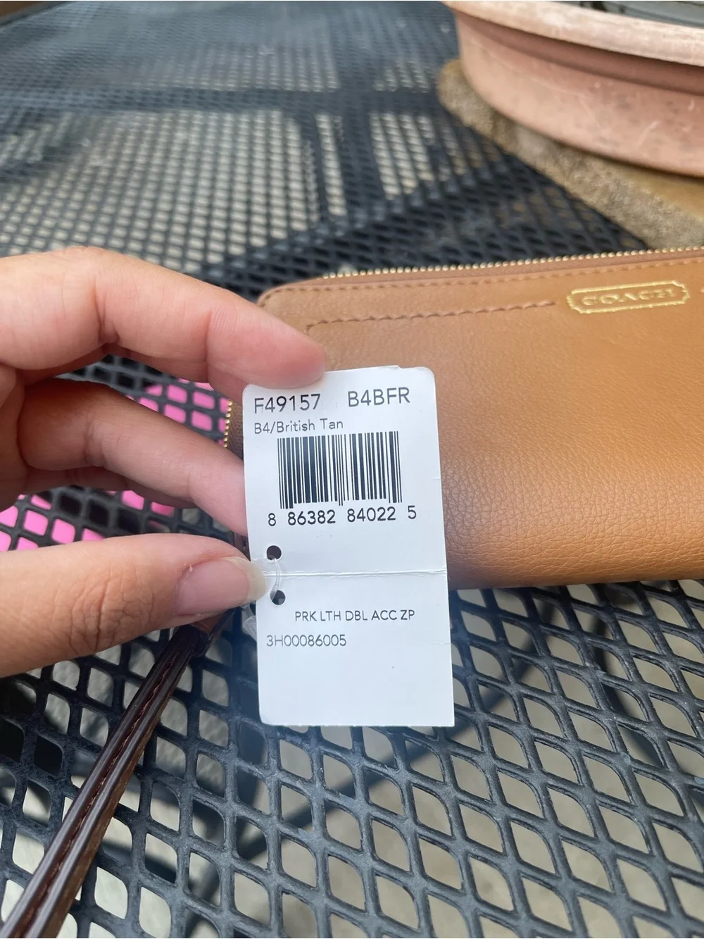 Coach compact leather